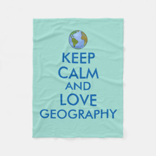 Behalten Sie die Ruhe und Liebe-Geografie Fleecedecke