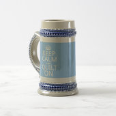 Behalten Sie die Ruhe und Steppdecke an - Bierglas (Vorderseite Links)