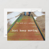 Behalten Sie einfach das Bewegen Postkarte (Vorne/Hinten)