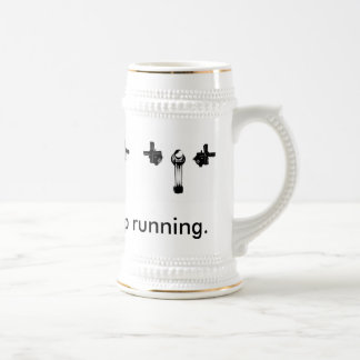 Behalten Sie einfach die angestochenelaufende Bierglas