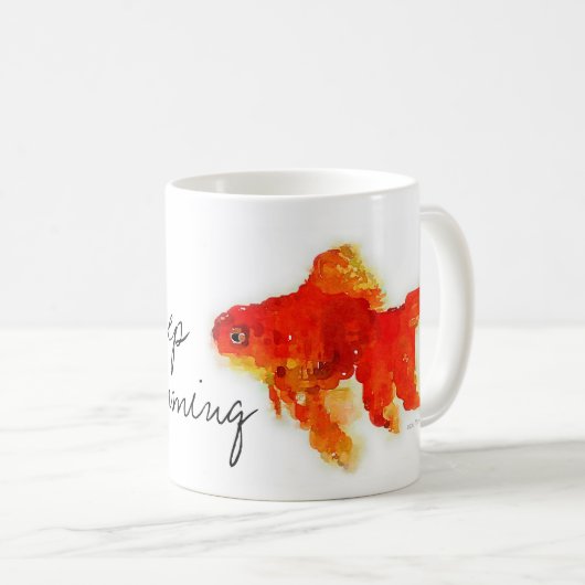 "Behalten Sie einfach Schwimmen" Kaffeetasse (VorderseiteRechts)