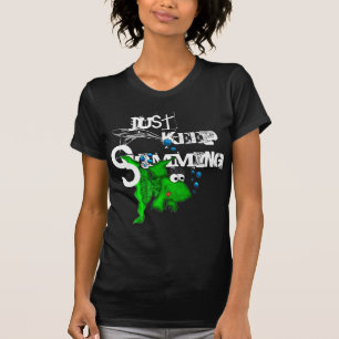 Behalten Sie einfach Schwimmen-T-Shirts T-Shirt