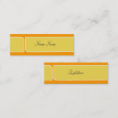 Behalten Sie ES einfach. Minimaler mutiger Mini Visitenkarte (Vorne/Hinten)
