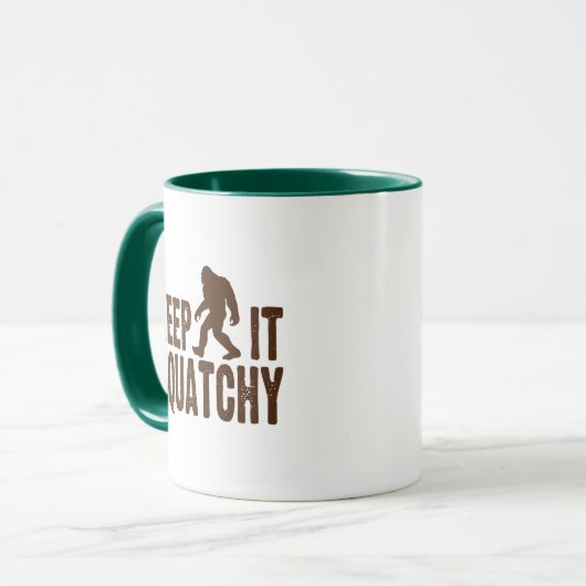 Behalten Sie es Squatchy Kaffee-Tasse Tasse (Vorderseite Links)