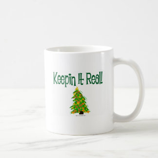 Behalten Sie es wirklicher Weihnachtsbaum Kaffeetasse