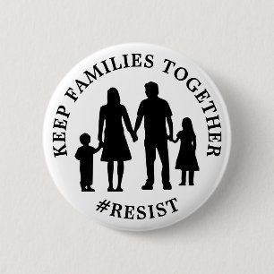 Behalten Sie Familien-zusammen Antitrumpf, Knopf Button