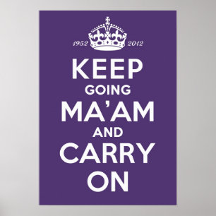 Behalten Sie gehender Diamant-Jubiläum Frau-A2 Poster