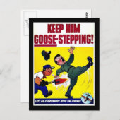 Behalten Sie ihn Gans-Zu treten Postkarte (Vorne/Hinten)