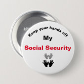 Behalten Sie Ihre Hände weg von meinem Button (Vorne & Hinten)