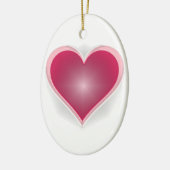 "Behalten Sie Ihre Herz-glühende" Verzierung Keramik Ornament (Links)