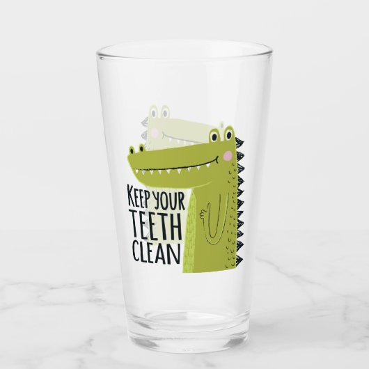 Behalten Sie Ihre Zähne sauber Glas (Vorderseite)