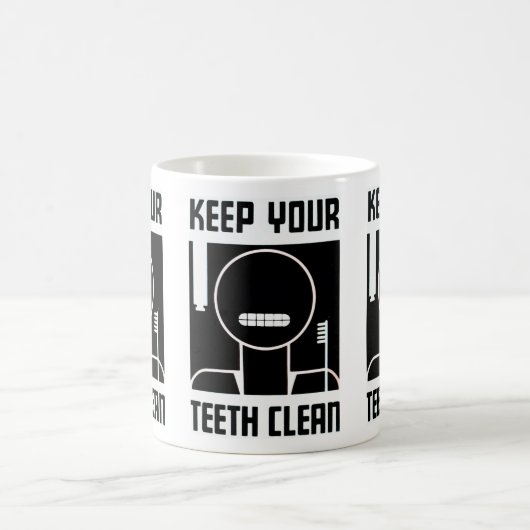 Behalten Sie Ihre Zähne sauber Kaffeetasse (Mittel)