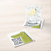 Behalten Sie Ihre Zähne sauber Rechteckiger Pappuntersetzer (Vor Ort)