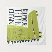 Behalten Sie Ihre Zähne sauber Wandteppich (Vorderseite (Horizontal))