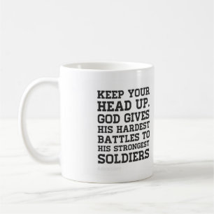 Behalten Sie Ihren Kopf herauf Tasse! Kaffeetasse