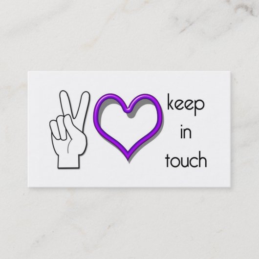 Behalten Sie im Touch-Karten-Lager Visitenkarte (Vorderseite)