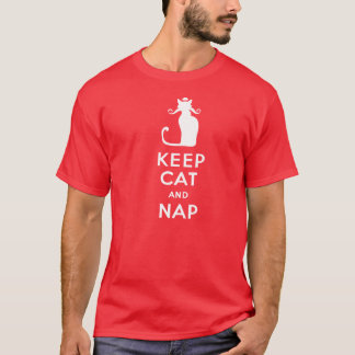 Behalten Sie Katzen-und Nickerchen-Shirt T-Shirt