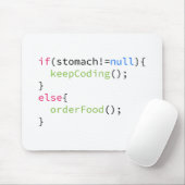 Behalten Sie Kodierung oder Auftrags-Nahrung Mousepad (Mit Mouse)