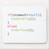 Behalten Sie Kodierung oder Auftrags-Nahrung Mousepad (Vorne)