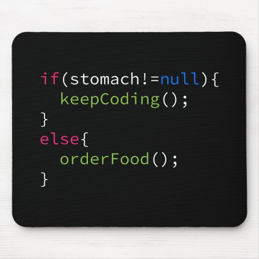 Behalten Sie Kodierung oder Auftrags-Nahrung Mousepad (Vorne)