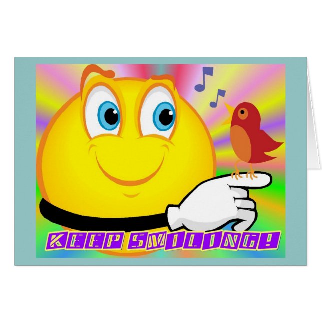 Behalten Sie lächelnde Karte 2 (Vorderseite (Horizontal))