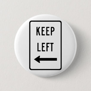 Behalten Sie links Zeichen Button