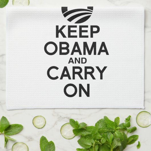 BEHALTEN SIE OBAMA UND MACHEN SIE - .PNG WEITER GESCHIRRTUCH (Gefaltet)