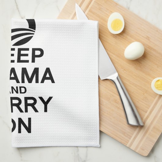 BEHALTEN SIE OBAMA UND MACHEN SIE - .PNG WEITER GESCHIRRTUCH (Viertel Falte)