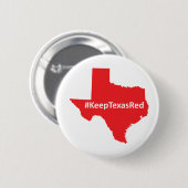 Behalten Sie roten Kampagnen-Knopf Texas Button (Vorne & Hinten)