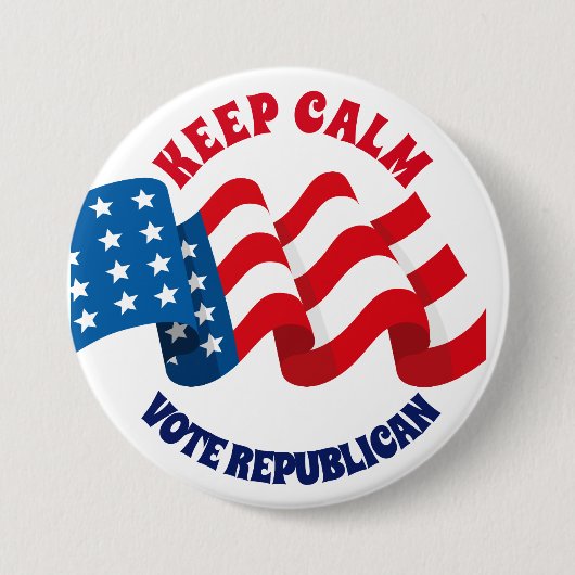 BEHALTEN SIE RUHE - ABSTIMMUNGrepublikanischen GOP Button (Vorderseite)