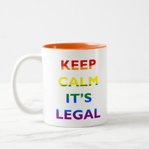 Behalten Sie Ruhe, die es legale Kaffee-Tasse der Zweifarbige Tasse