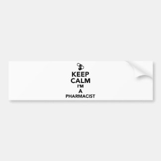 Behalten Sie Ruhe, die ich ein Apotheker bin Autoaufkleber