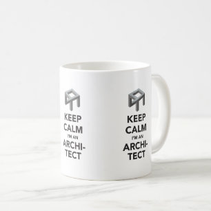 Behalten Sie Ruhe, die ich ein Architekt bin, 3 Kaffeetasse