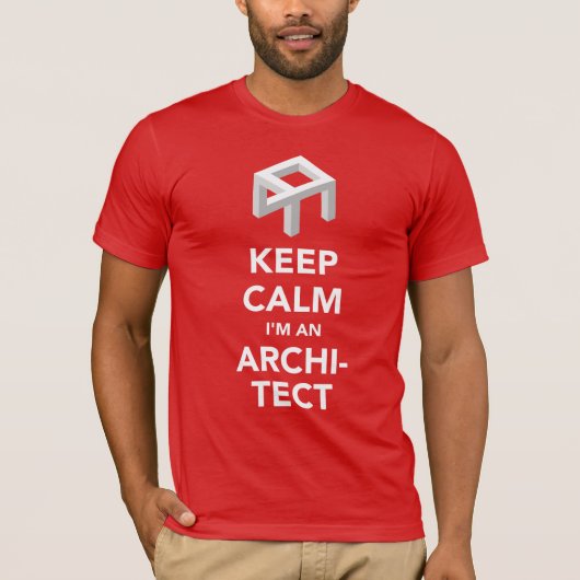 Behalten Sie Ruhe, die ich ein Architekt mit T-Shirt (Vorderseite)