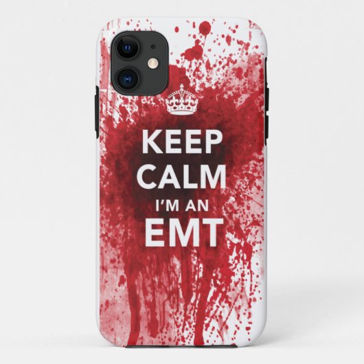 Behalten Sie Ruhe, die ich ein EMT Blut Case-Mate iPhone Hülle (Rückseite)