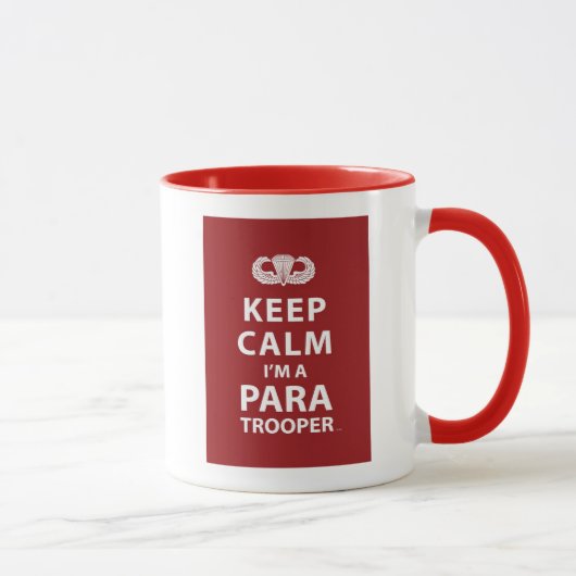 Behalten Sie Ruhe, die ich ein Fallschirmjäger bin Tasse (Rechts)