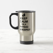 Behalten Sie Ruhe, die ich ein Physiotherapeut bin Reisebecher (Links)