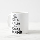 Behalten Sie Ruhe, die ich eine königliche weiße Kaffeetasse (Vorderseite Links)