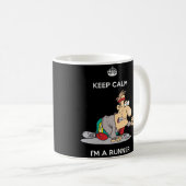 Behalten Sie Ruhe, die ich eine Läufer-Tasse bin Kaffeetasse (VorderseiteRechts)