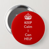 Behalten Sie Ruhe, die ich helfen kann zu knöpfen Button (Vorne & Hinten)