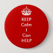 Behalten Sie Ruhe, die ich helfen kann zu knöpfen Button (Vorderseite)