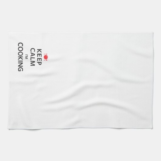 Behalten Sie Ruhe, die ich koche Geschirrtuch (Horizontal)