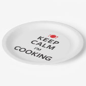 Behalten Sie Ruhe, die ich koche Pappteller (Schrägansicht)