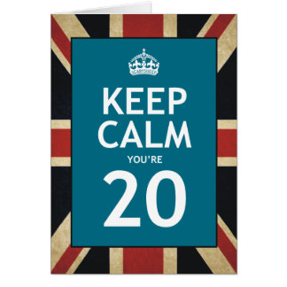 Behalten Sie Ruhe, die Sie 20 sind
