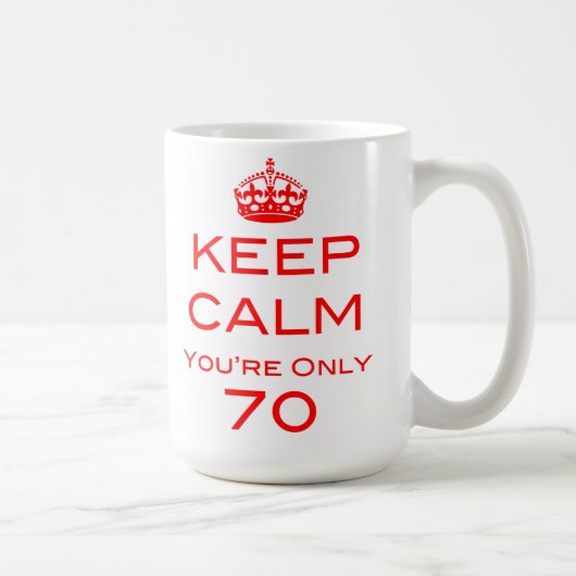 Behalten Sie Ruhe, die Sie die nur 70 Kaffeetasse (Rechts)