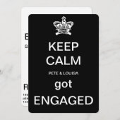 behalten Sie Ruhe, die wir VERLOBTES got Einladung (Vorne/Hinten)