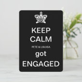 behalten Sie Ruhe, die wir VERLOBTES got Einladung (Stehend Vorderseite)