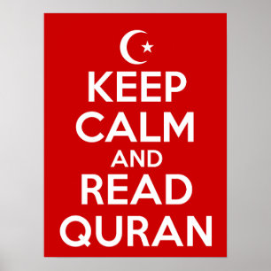 Behalten Sie Ruhe gelesenen Quran Poster