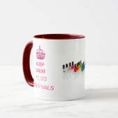 Behalten Sie Ruhe - ich tue Ihre Nagel-Tasse Tasse (Vorderseite Links)