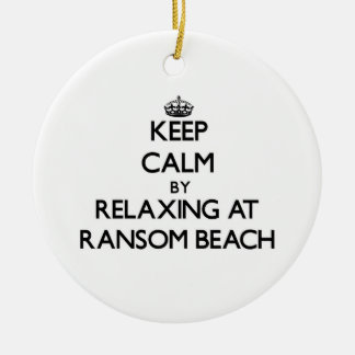 Behalten Sie Ruhe, indem Sie am Lösegeld-Strand Keramik Ornament